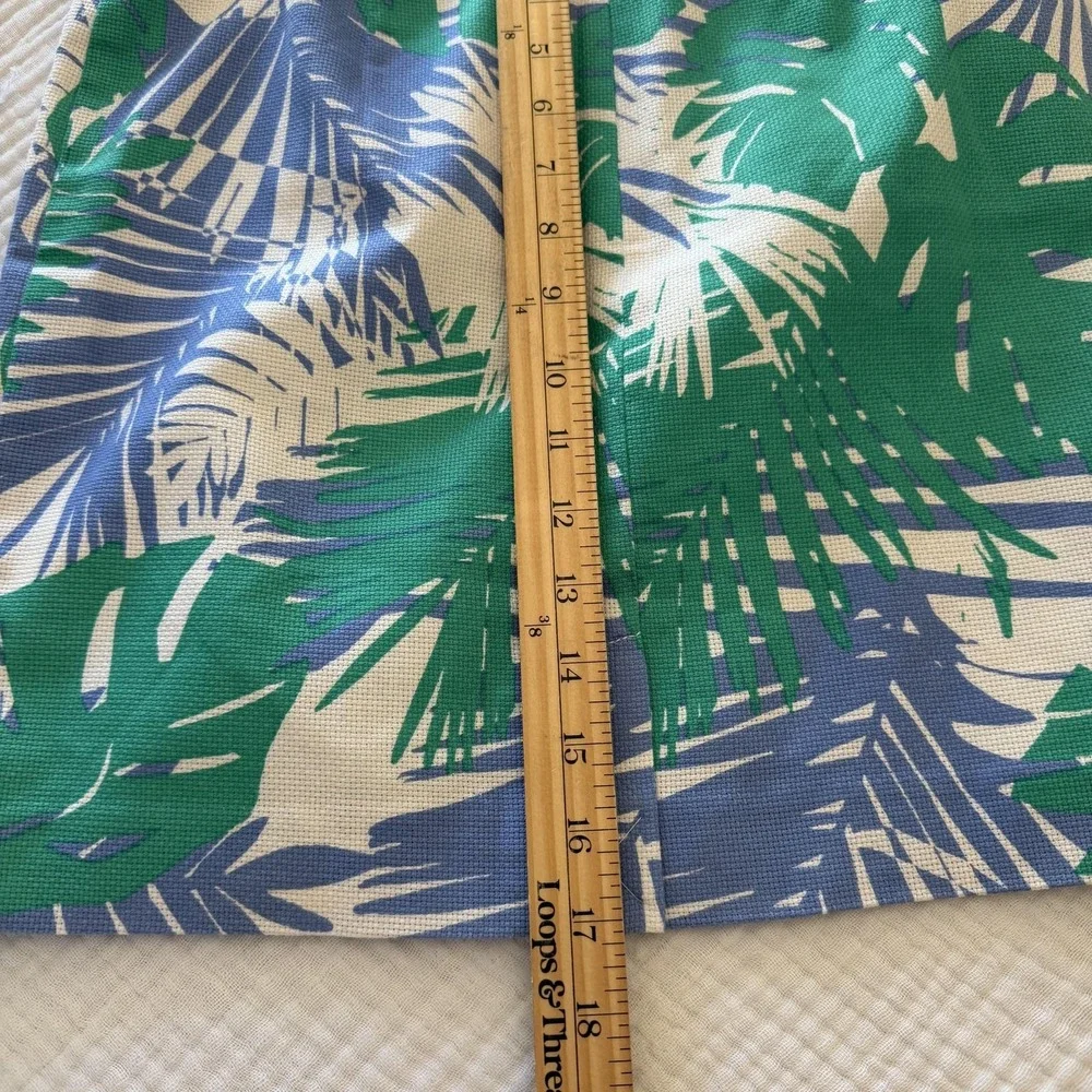 LOFT Petites Tropical Palm Leaf Pencil Skirt 00P Coastal‎ Resort Preppy Tropical